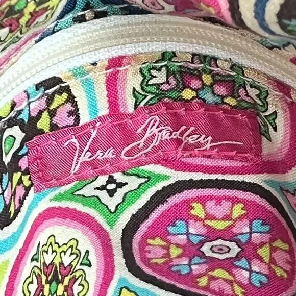 Vera Bradley Palm Beach Gardens Floral Satchel Handbag White Pink Purse Bag - Picture 16 of 16